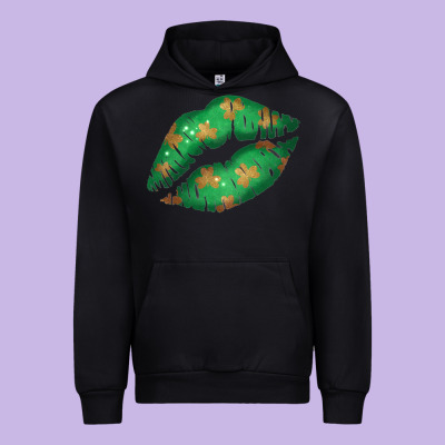 St. Patricks Day Green Lips Urban Hoodie Designed By Bettercallsaul