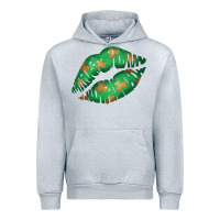 Heather Grey St. Patricks Day Green Lips Urban Hoodie - Bettercallsaul