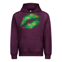 Mauve Wine St. Patricks Day Green Lips Urban Hoodie - Bettercallsaul