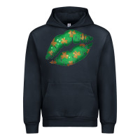Navy St. Patricks Day Green Lips Urban Hoodie - Bettercallsaul