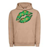 Pigment Burro St. Patricks Day Green Lips Urban Hoodie - Bettercallsaul