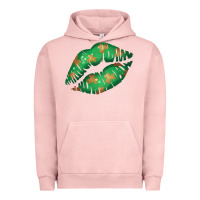 Pigment Salmon St. Patricks Day Green Lips Urban Hoodie - Bettercallsaul