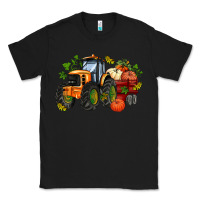 Black fall tractor with pumpkin Classic Tee - AdoDesignShop