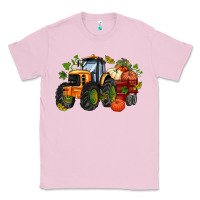 Bubblegum Pink fall tractor with pumpkin Classic Tee - AdoDesignShop