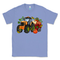 Colony Blue fall tractor with pumpkin Classic Tee - AdoDesignShop