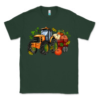 Sports Green fall tractor with pumpkin Classic Tee - AdoDesignShop