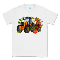 White fall tractor with pumpkin Classic Tee - AdoDesignShop