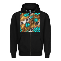 Black western turquoise gemstone seamless pattern Zipper Hoodie - BundleAndBundleShop