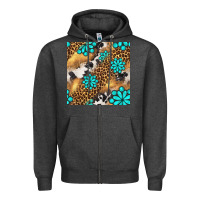 Charcoal Heather western turquoise gemstone seamless pattern Zipper Hoodie - BundleAndBundleShop
