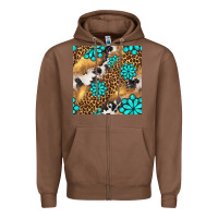 Chestnut western turquoise gemstone seamless pattern Zipper Hoodie - BundleAndBundleShop