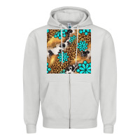 Dove Grey western turquoise gemstone seamless pattern Zipper Hoodie - BundleAndBundleShop