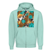 Seafoam western turquoise gemstone seamless pattern Zipper Hoodie - BundleAndBundleShop