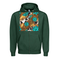 Sports Green western turquoise gemstone seamless pattern Zipper Hoodie - BundleAndBundleShop