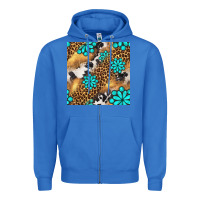 True Royal western turquoise gemstone seamless pattern Zipper Hoodie - BundleAndBundleShop