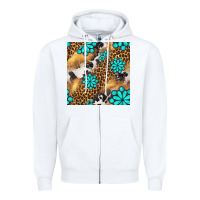 White western turquoise gemstone seamless pattern Zipper Hoodie - BundleAndBundleShop