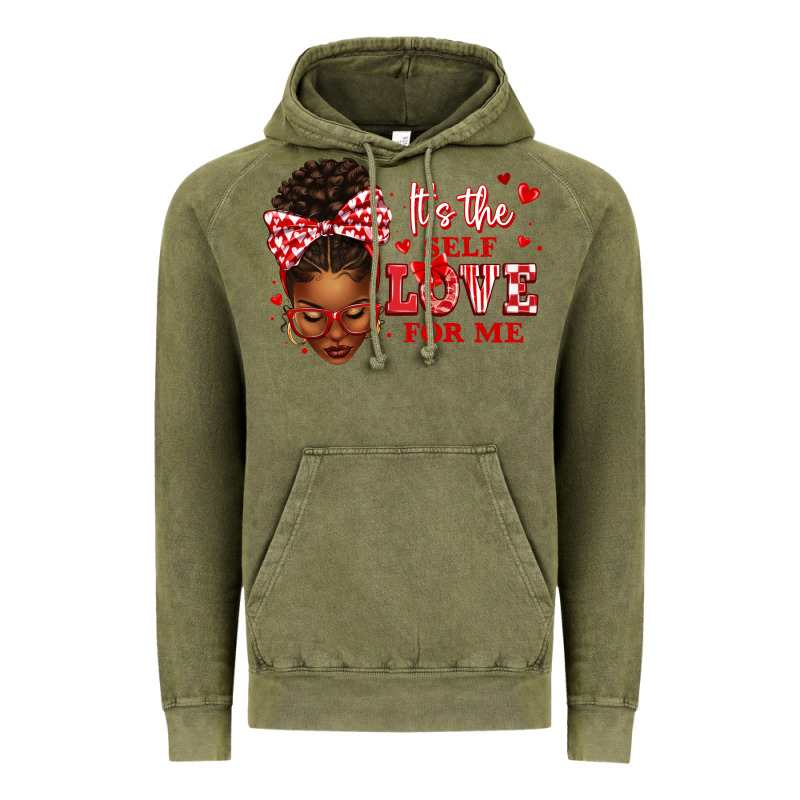 Sorority Colors Red And White It's The Self Love F Vintage Hoodie by texasbilliewilder | Teevron
