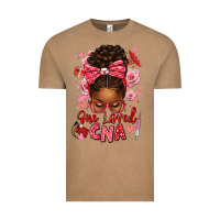 Vintage Coffee one loved cna afro messy bun Vintage Tee - texasbilliewilder
