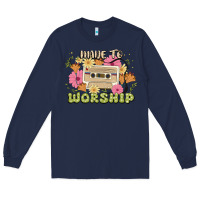 Navy made to worship Long Sleeve Tee - JahusDesignShop