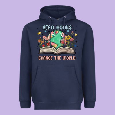 Book Lover Heavyweight Hoodie Designed By Maliassmallbusiness