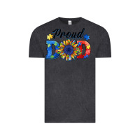 Vintage Black proud dad autism Vintage Tee - BarkalooDesign