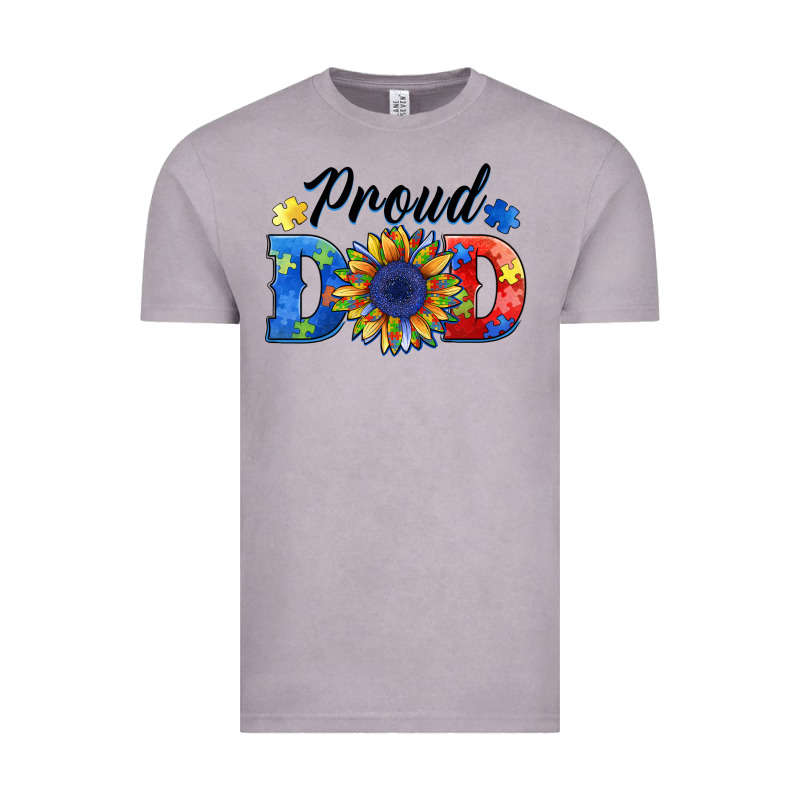 Proud Dad Autism Vintage Tee by BarkalooDesign | Teevron