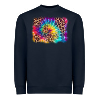 Navy leopard tie dye background Heavyweight Sweatshirt - Zillion Design Studio
