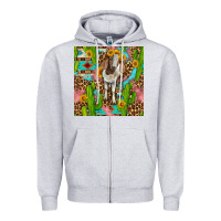 Heather Grey western boer goat seamless pattern Zipper Hoodie - BundleAndBundleShop