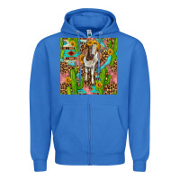 True Royal western boer goat seamless pattern Zipper Hoodie - BundleAndBundleShop