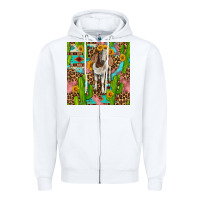 White western boer goat seamless pattern Zipper Hoodie - BundleAndBundleShop