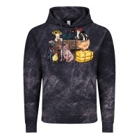 Cloud Black farm animals wagon Vintage Hoodie - Zillion Design Studio
