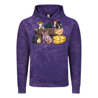 Cloud Purple farm animals wagon Vintage Hoodie - Zillion Design Studio
