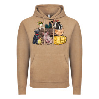 Vintage Coffee farm animals wagon Vintage Hoodie - Zillion Design Studio
