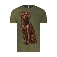 Vintage Olive labrador retriever Vintage Tee - RanaPortraitStore