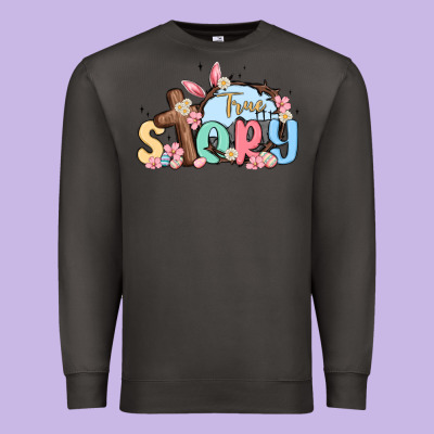 True Story Easter Premium Sweatshirt Designed By Maliassmallbusiness
