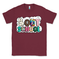 Burgundy peace out school Classic Tee - JahusDesignShop
