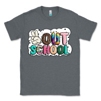Charcoal Heather peace out school Classic Tee - JahusDesignShop