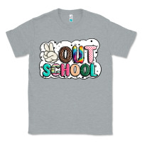 Heather Grey peace out school Classic Tee - JahusDesignShop