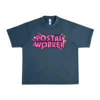 Midnight Navy Breast Cancer Postal Worker Urban Heavy Tee - texasbilliewilder