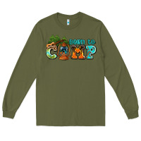 Army Green born to camp with guitar Long Sleeve Tee - AdoDesignShop