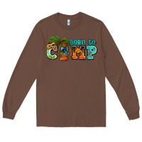Chestnut born to camp with guitar Long Sleeve Tee - AdoDesignShop