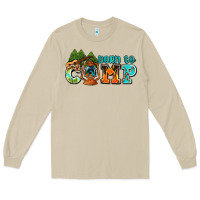 Mushroom born to camp with guitar Long Sleeve Tee - AdoDesignShop