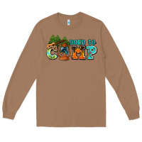 Toasted Coconut born to camp with guitar Long Sleeve Tee - AdoDesignShop
