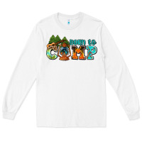 White born to camp with guitar Long Sleeve Tee - AdoDesignShop
