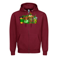 Burgundy longhaired cow st patricks coffee Zipper Hoodie - Jasminsmagicworld