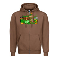Chestnut longhaired cow st patricks coffee Zipper Hoodie - Jasminsmagicworld