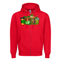 Red longhaired cow st patricks coffee Zipper Hoodie - Jasminsmagicworld