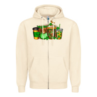 Sandshell longhaired cow st patricks coffee Zipper Hoodie - Jasminsmagicworld