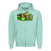 Seafoam longhaired cow st patricks coffee Zipper Hoodie - Jasminsmagicworld