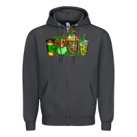 Smoke longhaired cow st patricks coffee Zipper Hoodie - Jasminsmagicworld