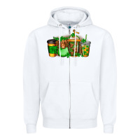 White longhaired cow st patricks coffee Zipper Hoodie - Jasminsmagicworld